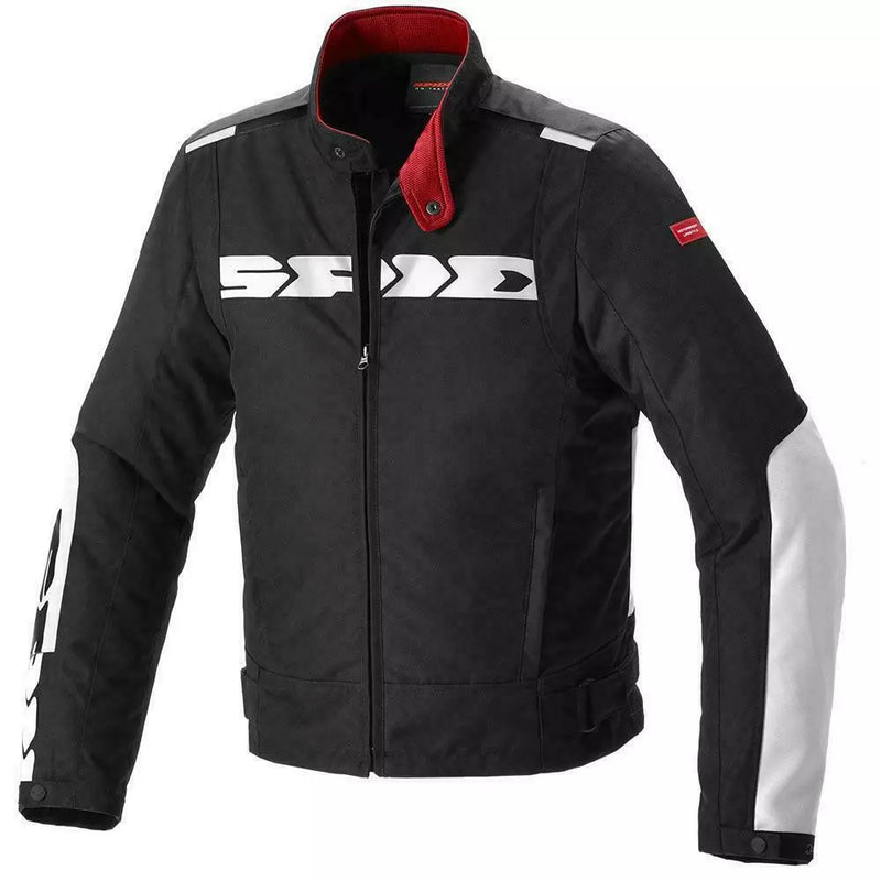 SPIDI SOLAR H2Out BLACK WHITE CE MENS WATERPROOF MOTORCYCLE MOTORBIKE JACKET
