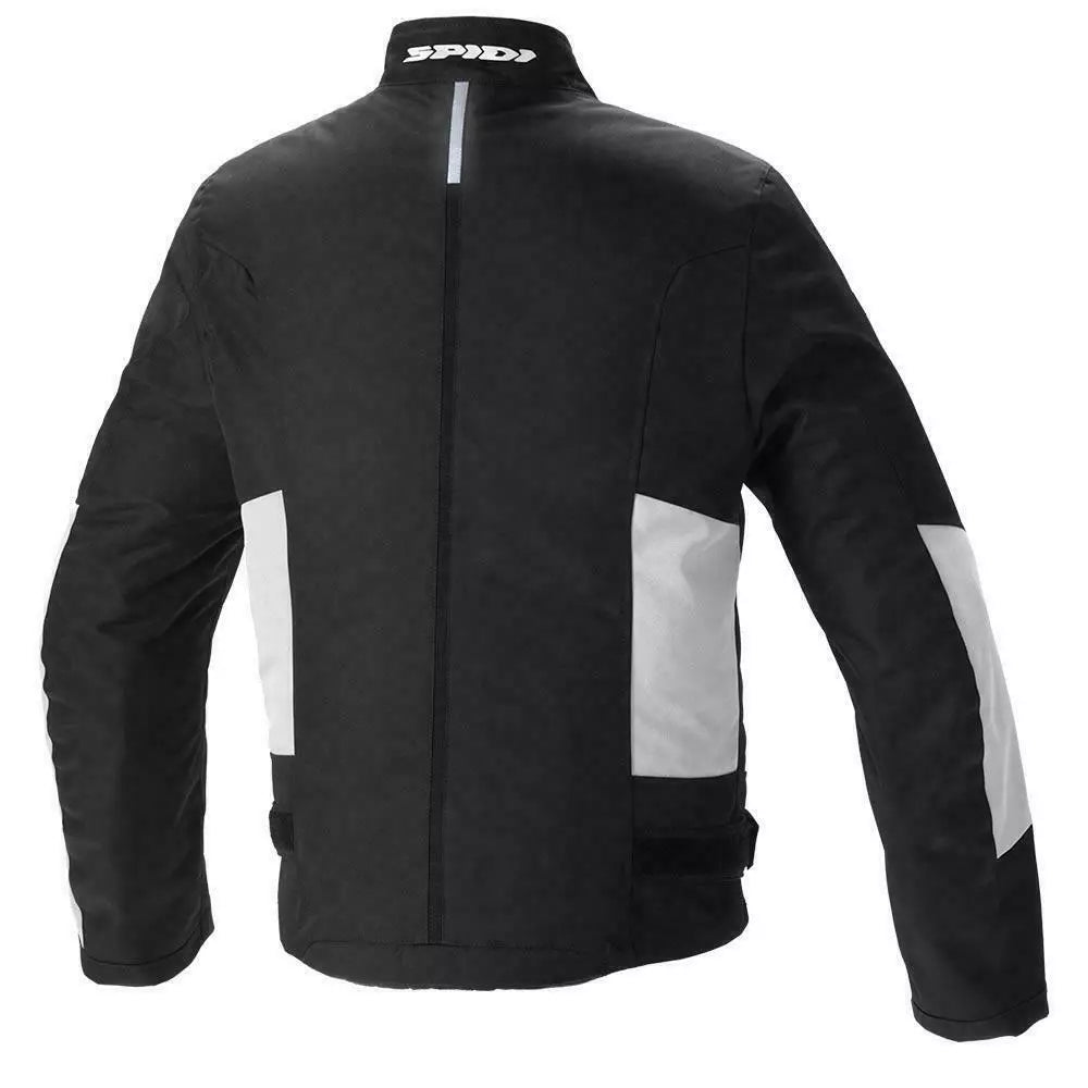 SPIDI SOLAR H2Out BLACK WHITE CE MENS WATERPROOF MOTORCYCLE MOTORBIKE JACKET