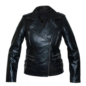 RKSports STYLE ML-65 LADIES FASHION LEATHER  JACKET EXCELLENT SOFT  LEATHER