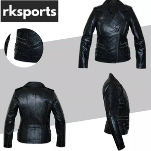 RKSports STYLE ML-65 LADIES FASHION LEATHER  JACKET EXCELLENT SOFT  LEATHER