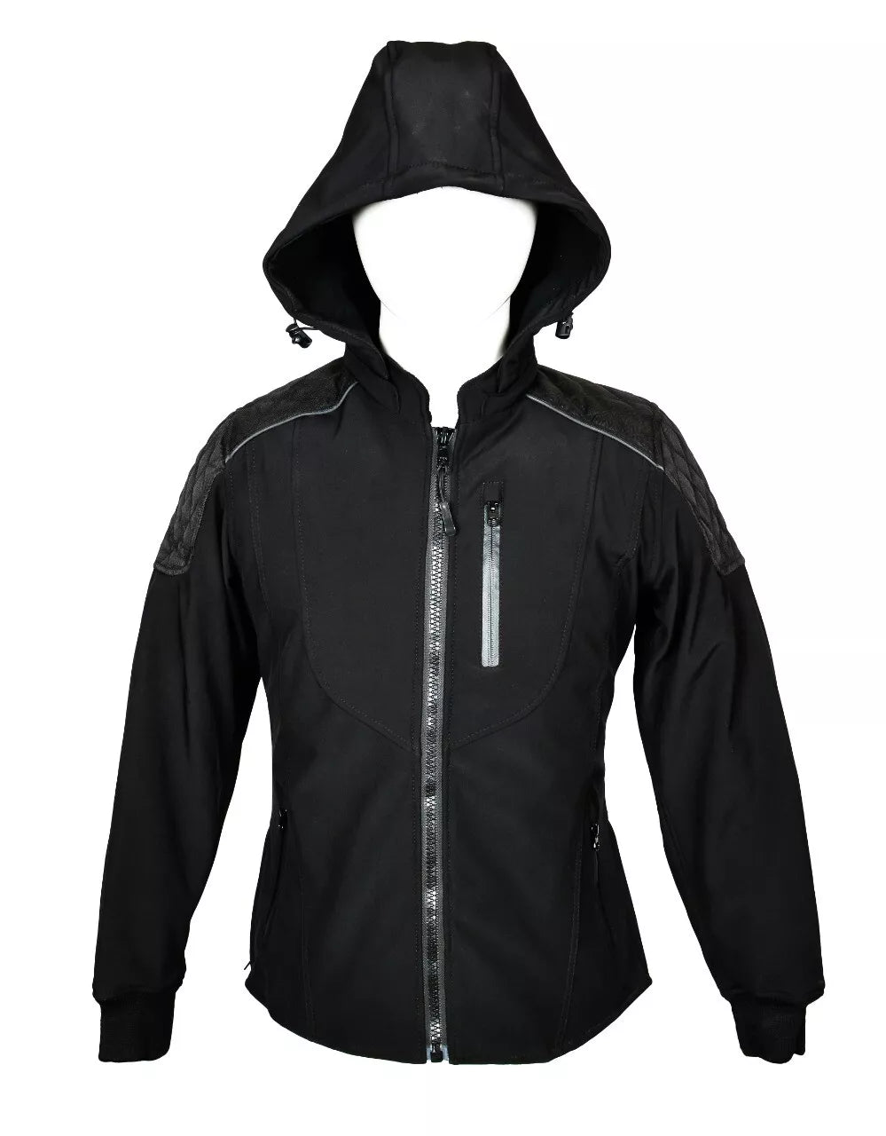 RKSports ladies Motorcycle  CE Armour Waterproof Soft Shell Hoodie Jacket