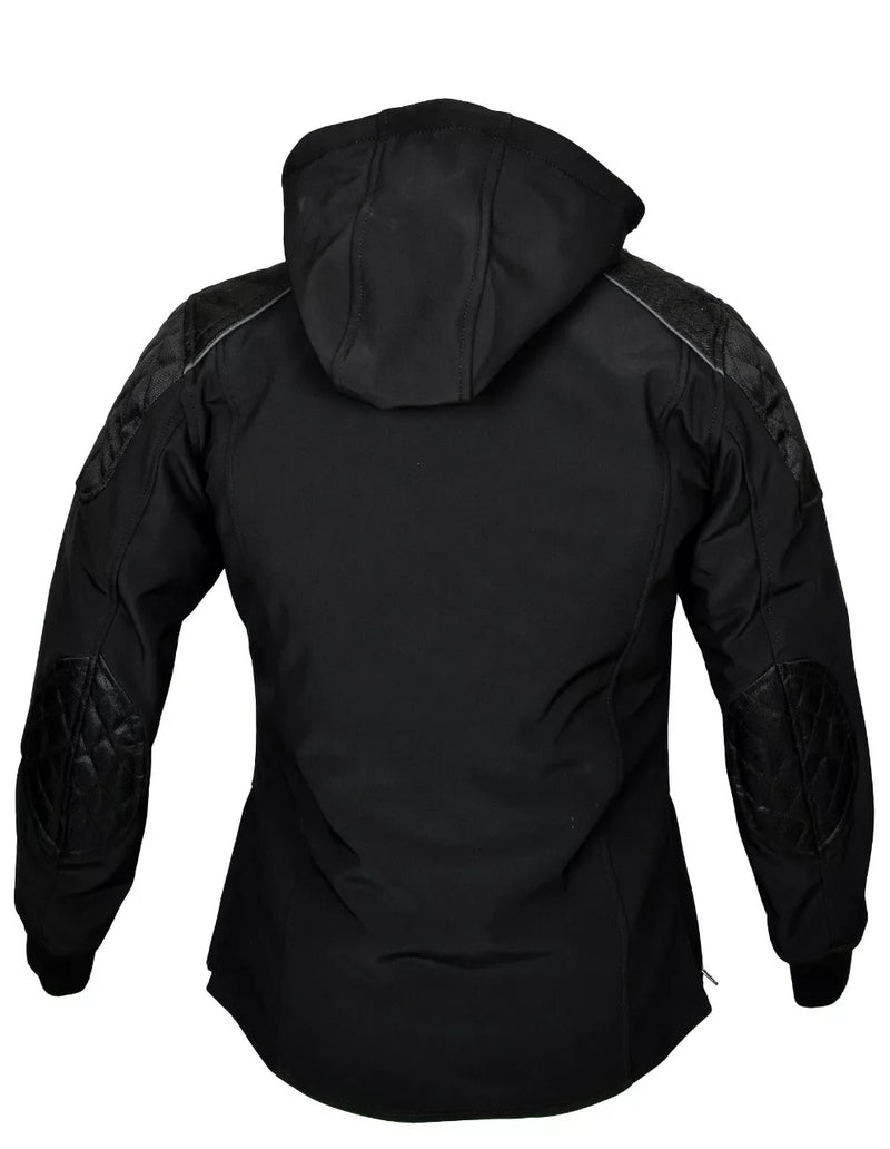 RKSports ladies Motorcycle  CE Armour Waterproof Soft Shell Hoodie Jacket