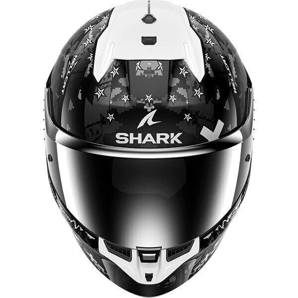 Shark Skwal1 Trooper Helemet - Matt Black/Anthracite/White Motorcycle Motorbike