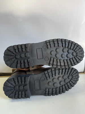SHORT LEATHER CRUISER STYLE 10055 TOURING MOTORBIKE MOTORCYCLE MENS BOOTS