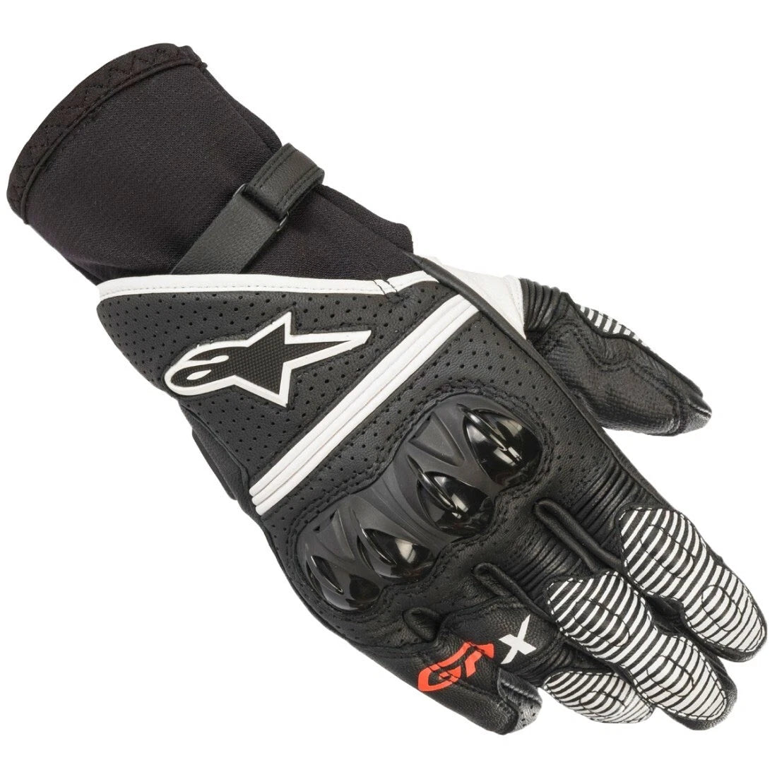 Alpinestars GP X V2 Touchscreen Leather Motorcycle Gloves - Black / White