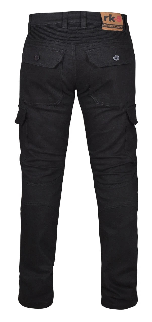 Neu Herren Stretch Cargo Motorrad Wasser Abweisend Jeans Mit kevlar