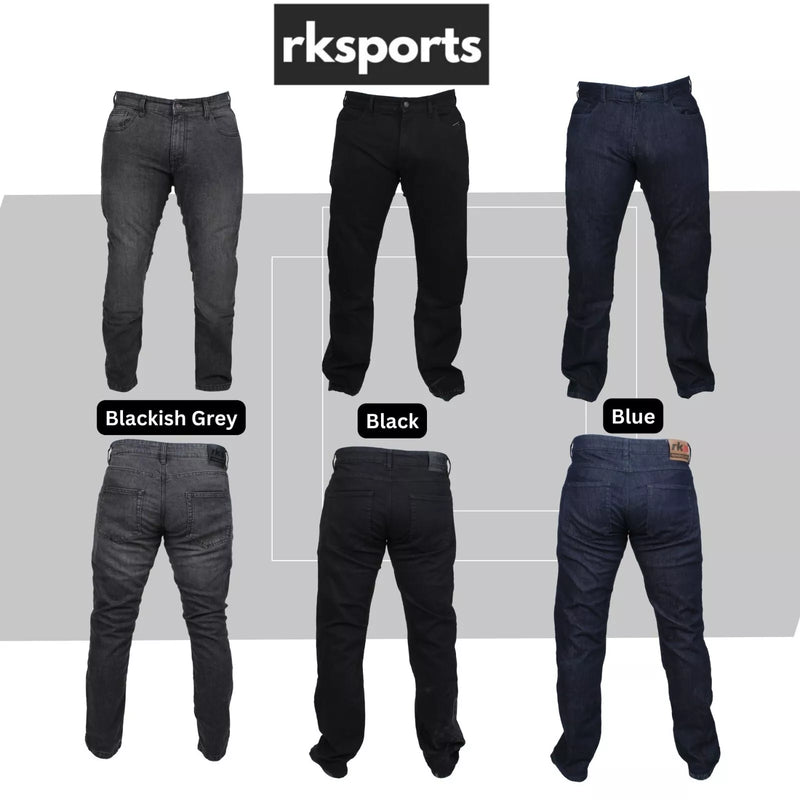 New Mens motorbike Motorcycle Denim stretch Jeans 2 Lengths Protective Lining
