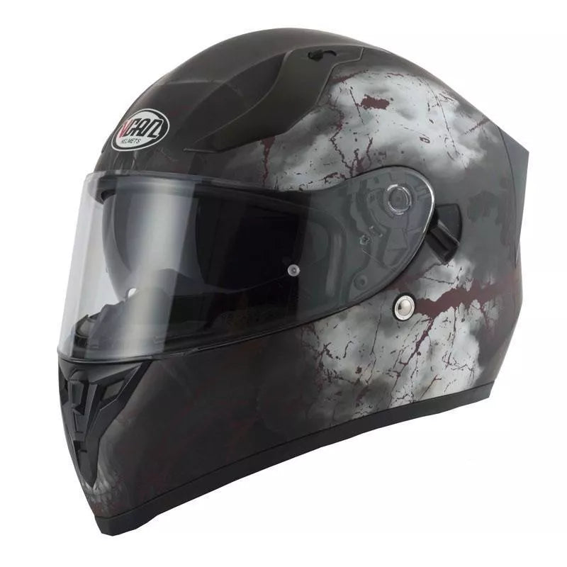 VCAN V128 Rage Motorcycle Motorbike Full Face Crash Helmet