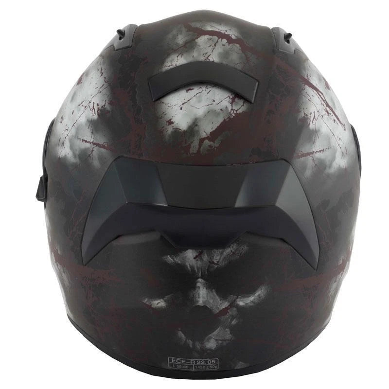 VCAN V128 Rage Motorcycle Motorbike Full Face Crash Helmet