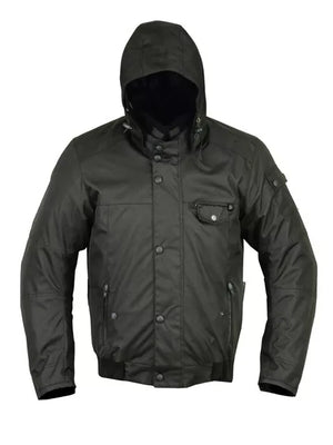APEX RKSPORTS MOTORBIKE MOTORCYCLE WATERPROOF JACKET BLACK BOMBER STYLE
