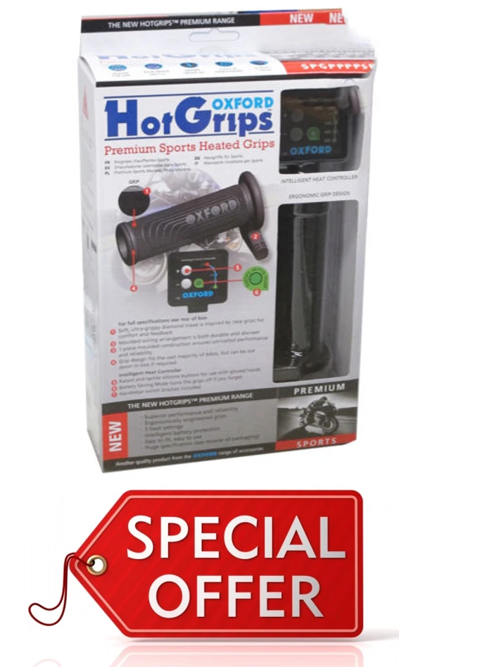 Oxford OF692 Premium Sport Motorbike Motorcycle Heated Handlebar Hot Grips