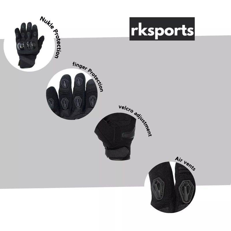 Summer Reinforced 1029 Leather Motorcycle Motorbike Carbon Knuckles Gloves