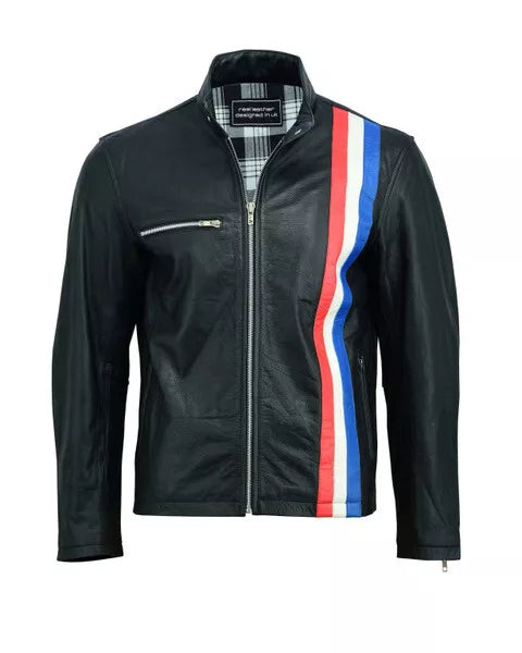 Rksports Steve mcqueen Fashion Leather Motorcycle Motorbike Jacket
