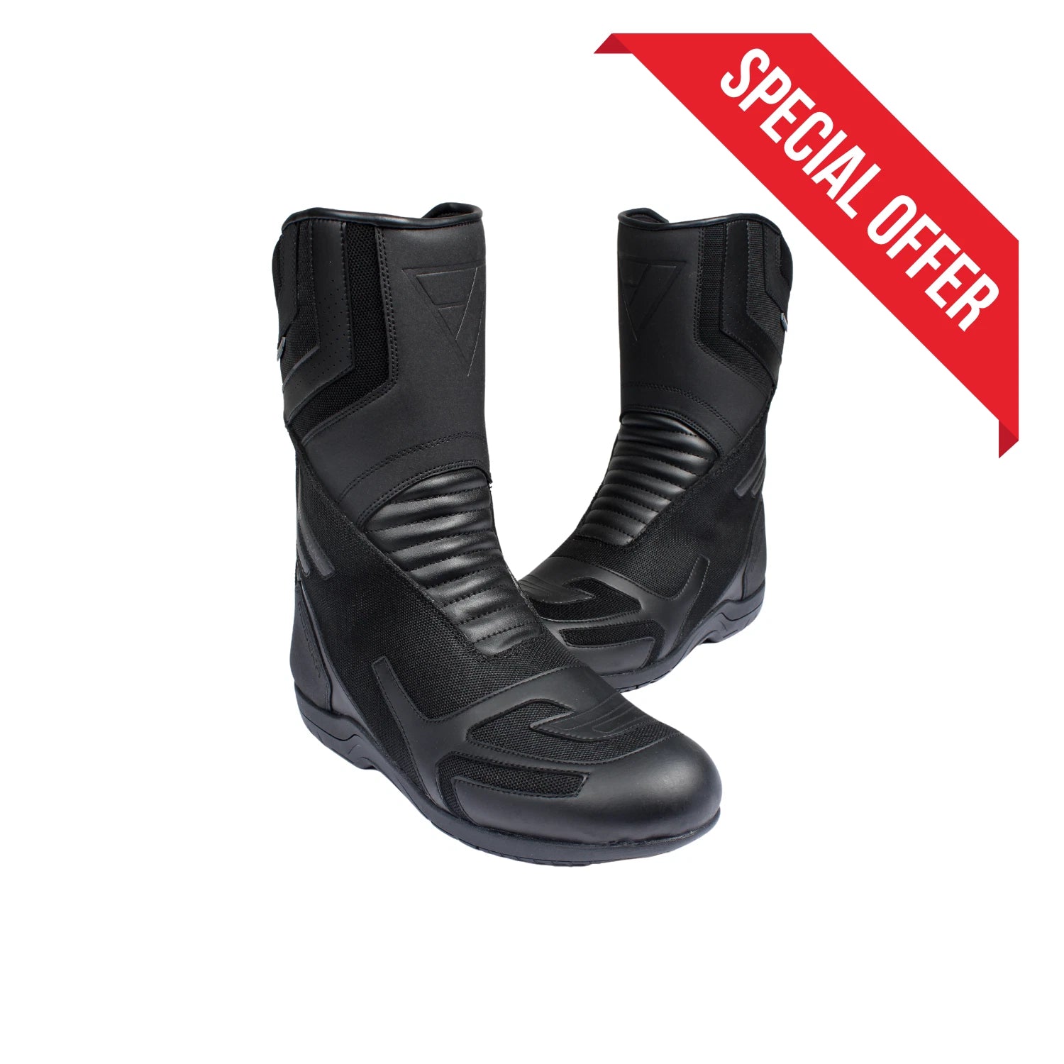 RKSPORTS  STYLE MODEKA MENS MOTORCYCLE MOTORBIKE  TOURING  BLACK LEATHER  BOOTS