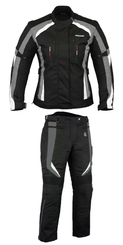 RKSports Motorbike Waterproof Ladies Colored Combo Textile Jacket + Trousers CE