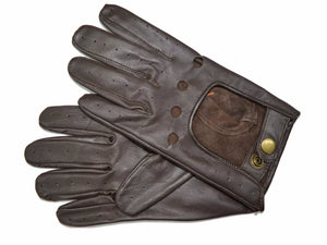 New Retro Real Leather Mens Ladies Winter Driving Mechanical Fashion Gloves
