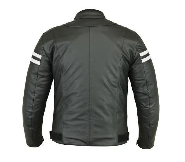 Rksports Speed-2 Mens Fashion Leather Motorcycle Motorbike Jacket with Armour