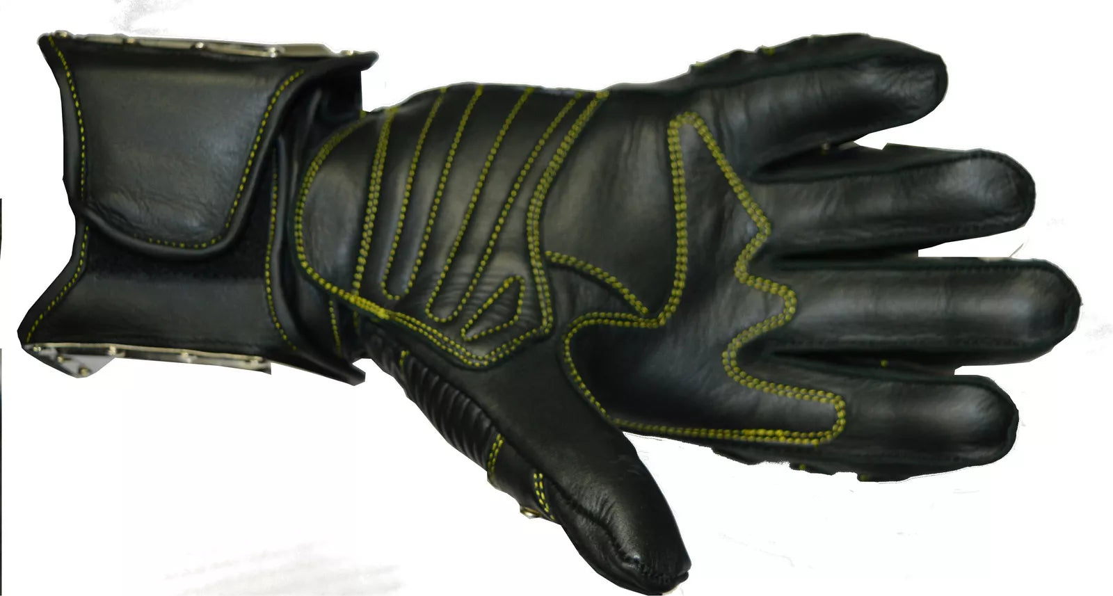 RKSports Summer Stainless Steel Knuckle Leather Motorcycle Motorbike Gloves