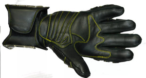 RKSports Summer Stainless Steel Knuckle Leather Motorcycle Motorbike Gloves