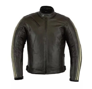 Rksports Mens Speed 4 Brown Leather Motorcycle Armoured  Jacket