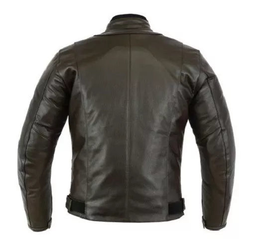 Rksports Mens Speed 4 Brown Leather Motorcycle Armoured  Jacket