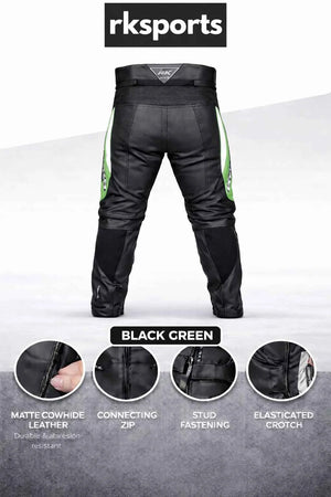 RKsports Green Chief Motorcycle Leather Trouser Before 159.99 Now 79.99