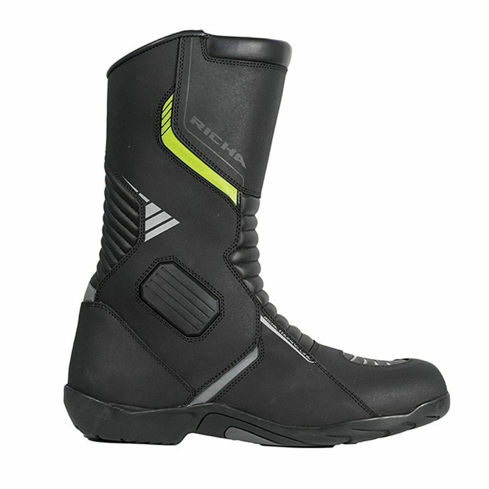 Richa Vortex Waterproof Leather Textile Sport Touring Motorcycle Boots Black