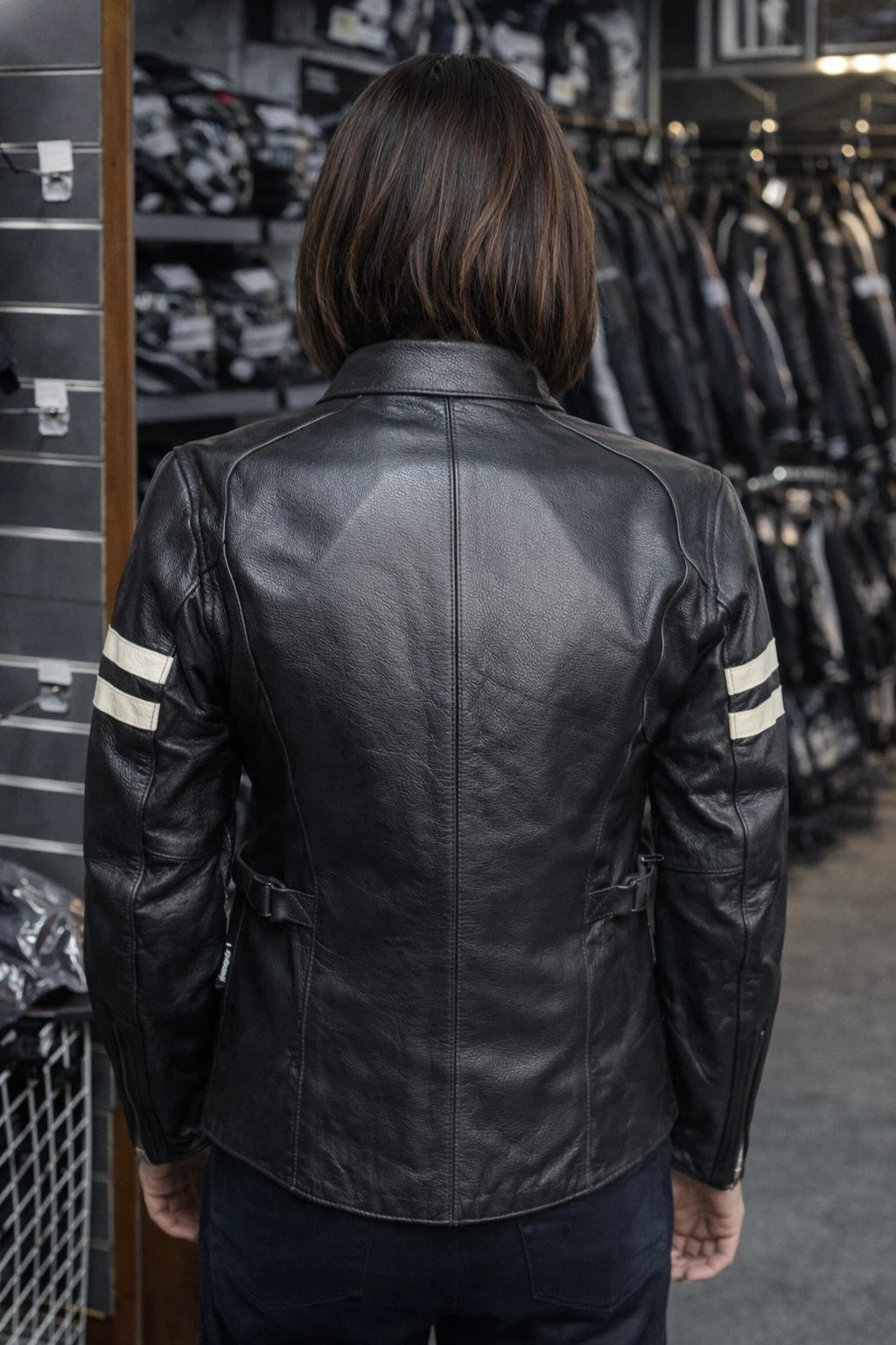 Blouson de moto en cuir protecteur Ace RK Sports