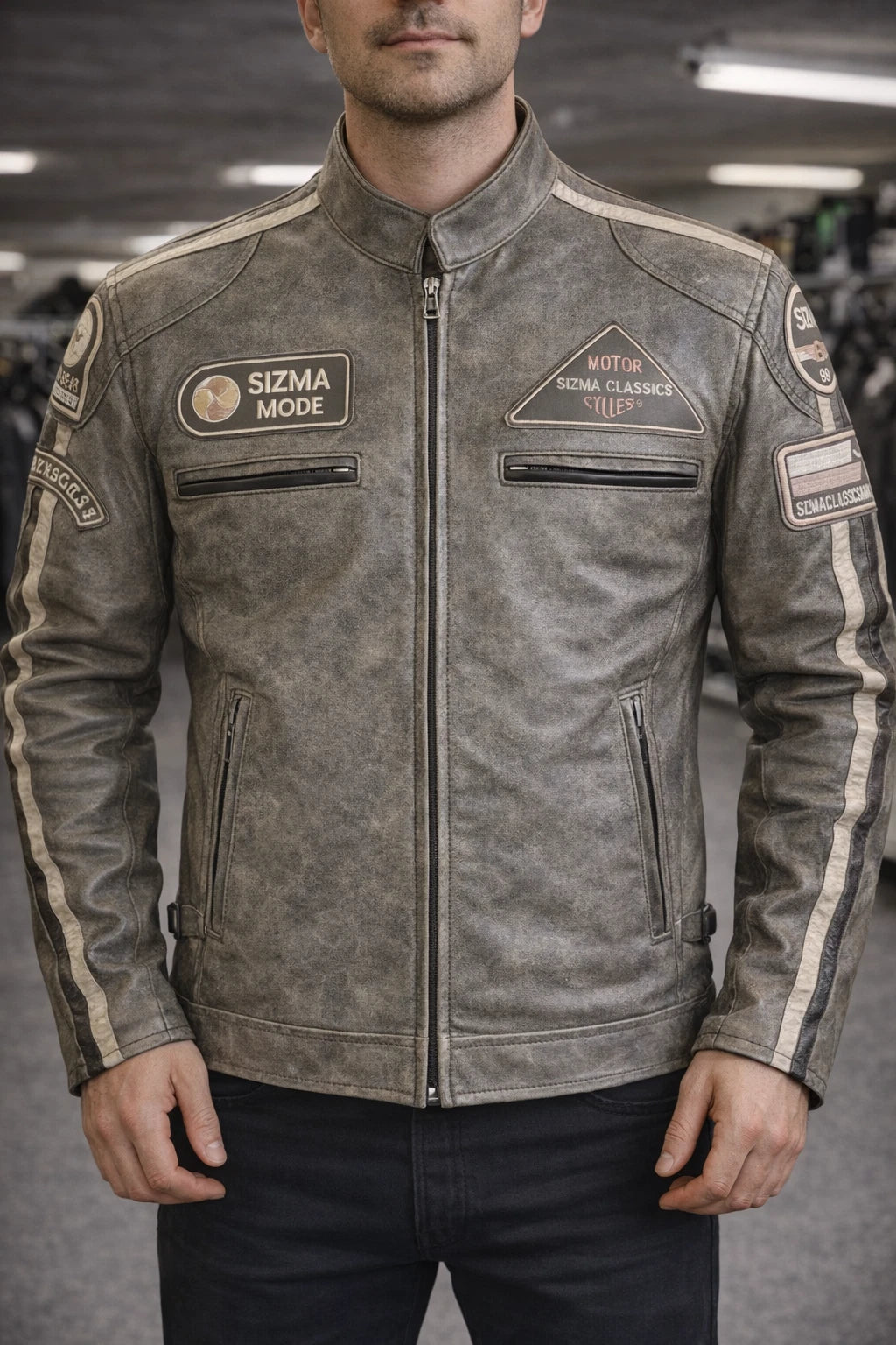 Blouson moto RK Sports Leather Antique