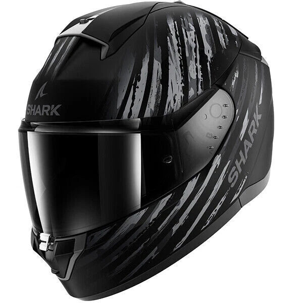 Shark Ridill 2 Assya Motorcycle Motorbike Full Face Helmet Black Grey MATT KAA