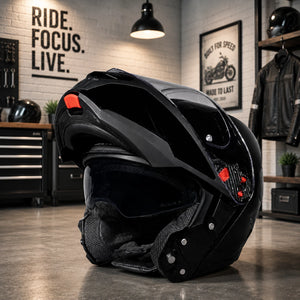 SMK Gullwing Unicolour MA200 Matt Black MOTORCYCLE MOTORBIKE HELMET
