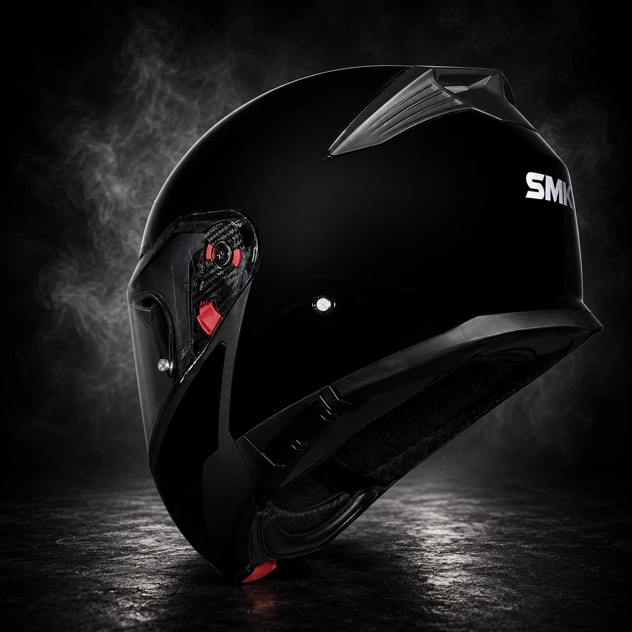 SMK Gullwing Unicolour MA200 Matt Black MOTORCYCLE MOTORBIKE HELMET