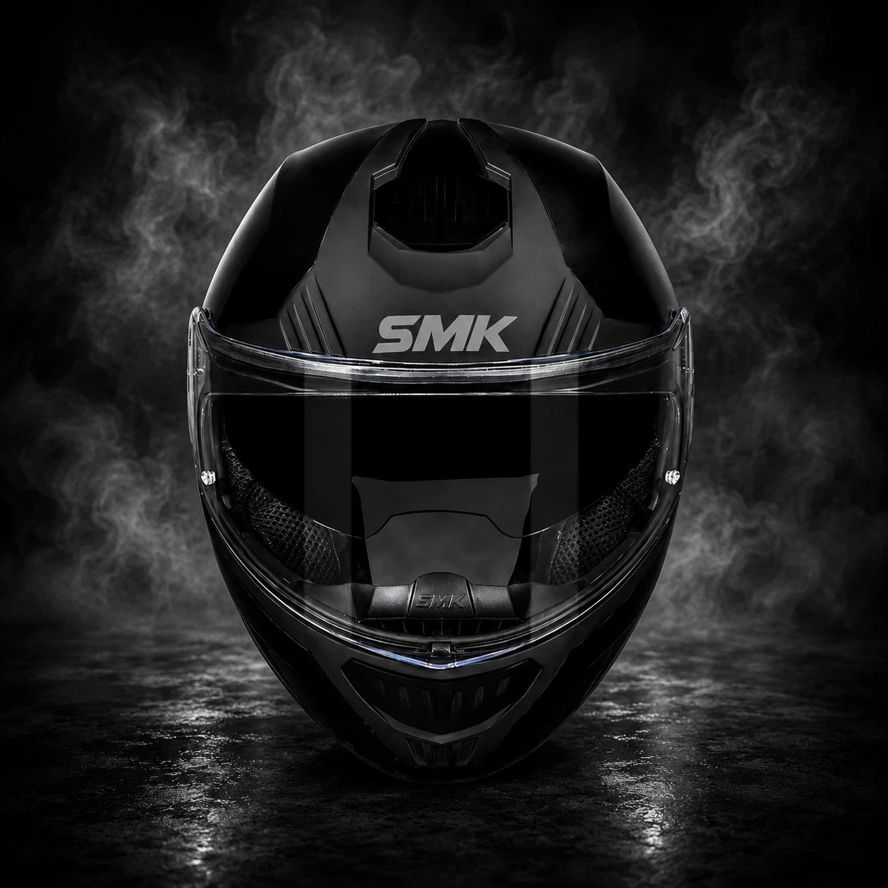SMK Gullwing Unicolour MA200 Matt Black MOTORCYCLE MOTORBIKE HELMET