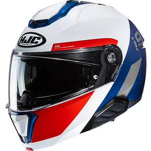 HJC i91 Bina MC21 White / Blue / Red Motorcycle Motorbike Helmet