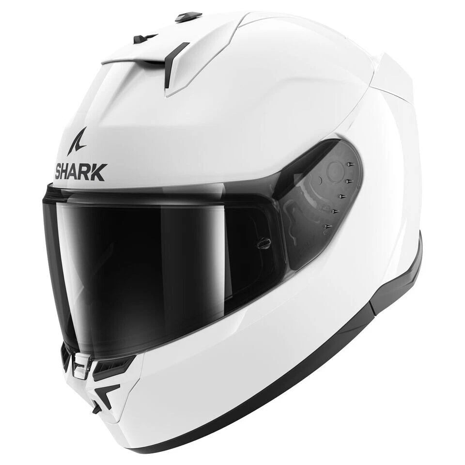 Shark D-Skwal 3 Blank Motorbike Motorcycle Helmet - Gloss White