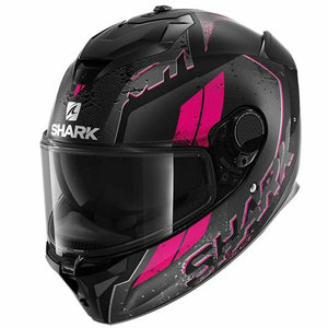 SHARK SPARTAN GT RYSER MATT BLACK ANT VIOLET MOTORCYCLE MOTORBIKE TOURING HELMET