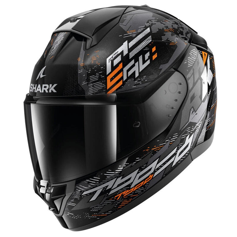 Shark Ridill 2 Molokai Black / Silver / Orange Motorcycle Motorbike Helmet