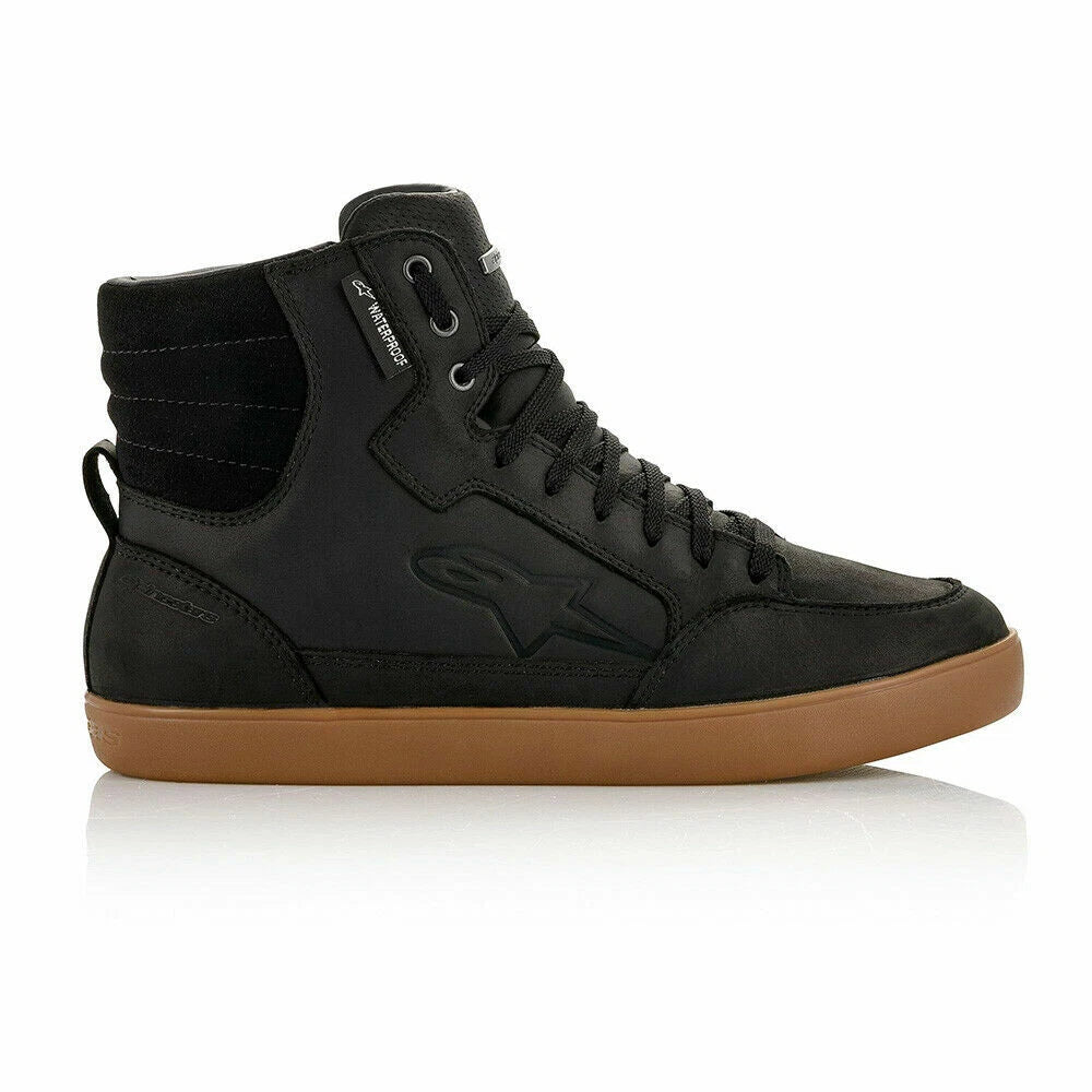 Alpinestars J-6 WP Ankle Short Motorcycle/Scooter Waterproof Shoe/Boot-Black-Gum
