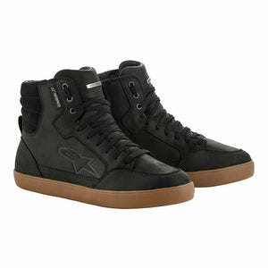 Alpinestars J-6 WP Ankle Short Motorcycle/Scooter Waterproof Shoe/Boot-Black-Gum