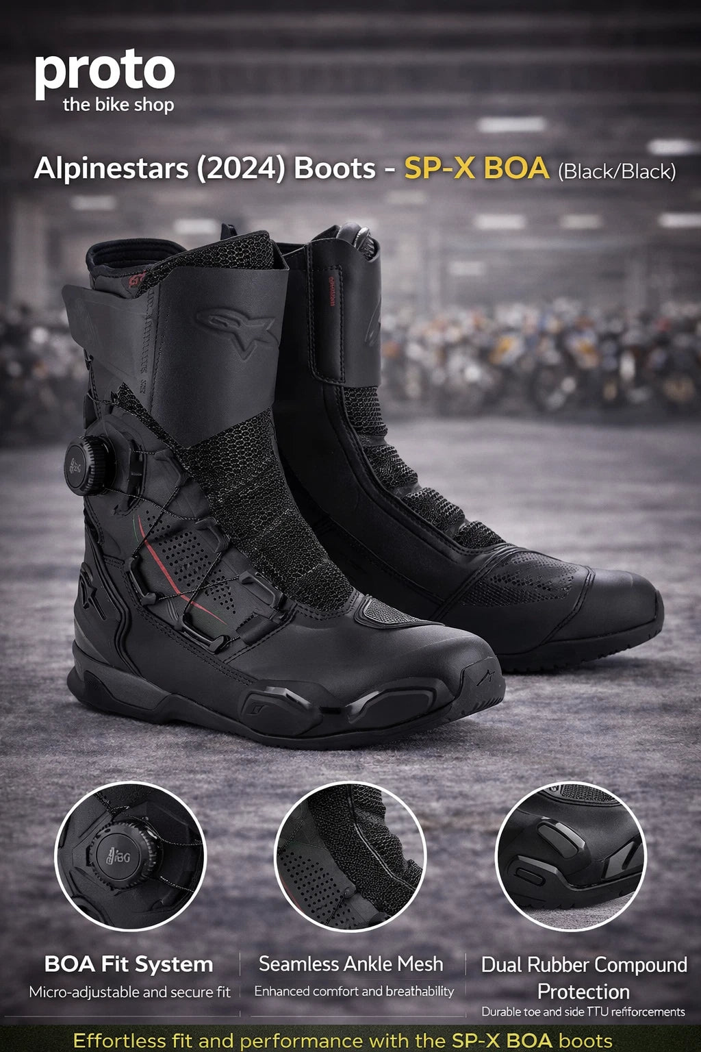Alpinestars (2024) Boots - SP-X BOA (Black/Black)