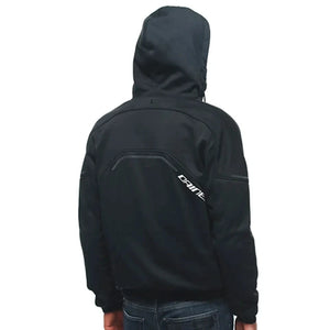 DAINESE DAEMON-X SAFETY MOTORCYCLE MOTORBIKE HOODIE HOODED TOP 948 BLACK WHITE