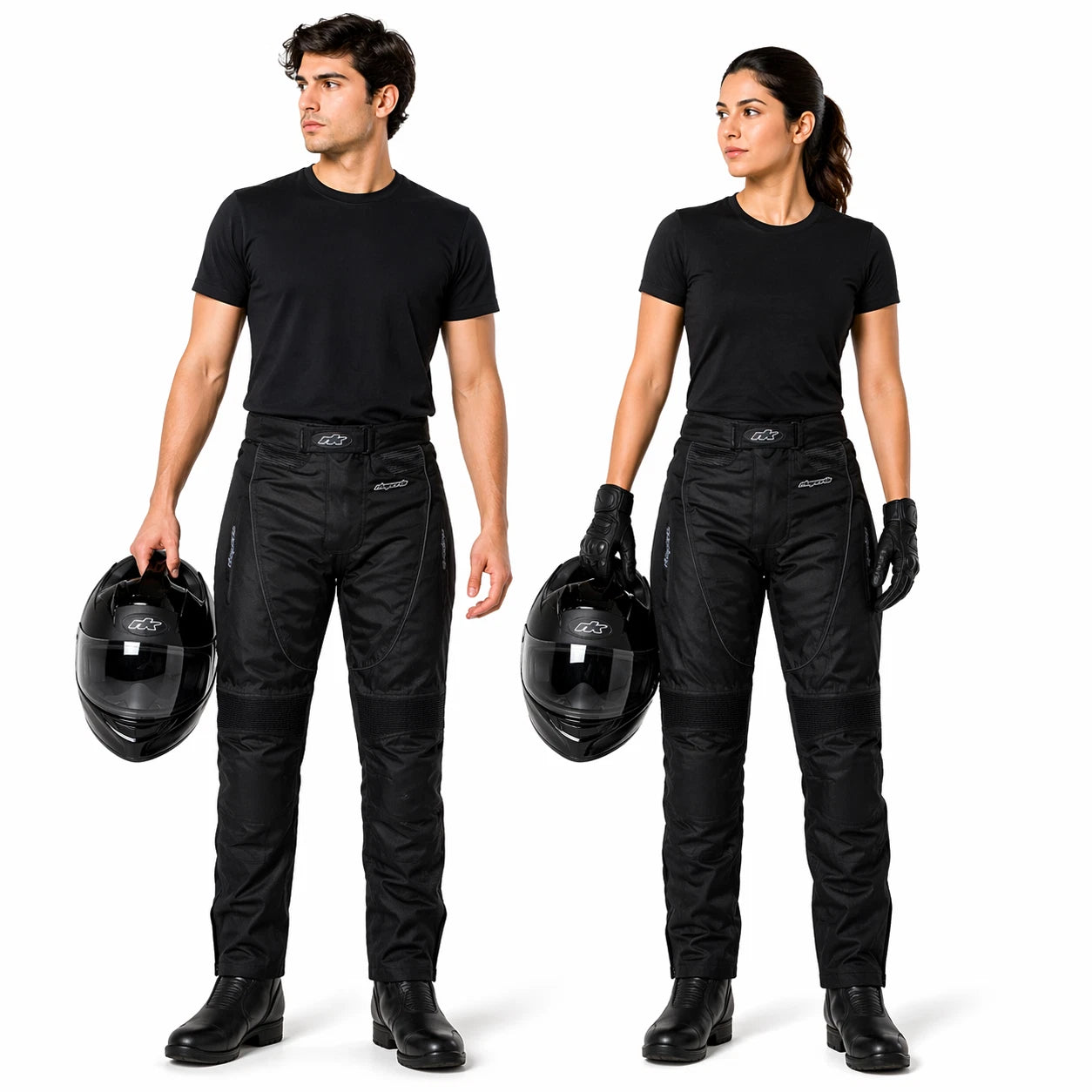 RKSPORTS 2121 WATERPROOF MOTORBIKE MOTORCYCLE BLACK MENS TEXTILE TROUSERS