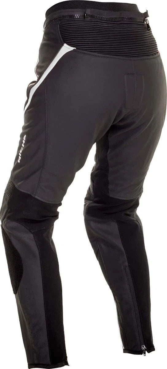 Richa Stradale Leather Trousers - Black / White