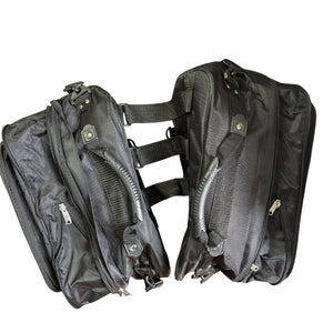 RKSports 48L Expandable Motorcycle Saddle Bags – Heavy-Duty Textile, Universal