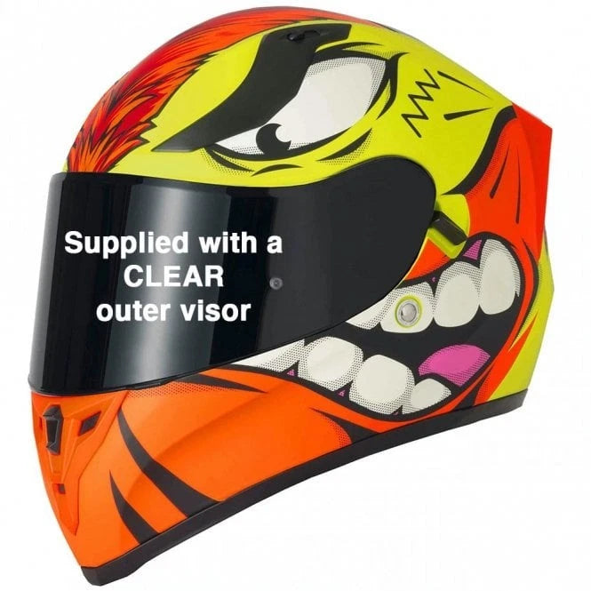 V-Can Motorbike Helmets (ECE 2206) - H128 - Mohawk Yellow