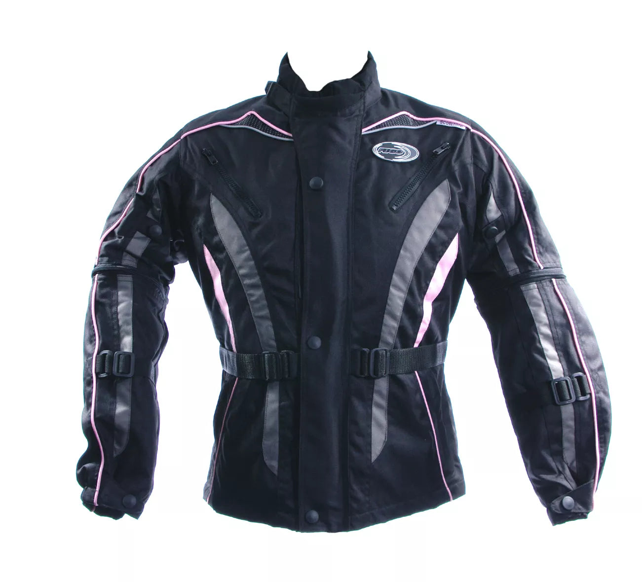 Rksports  supertrack Kids Motorcycle Jacket CE Approved Armour Black Grey Pink