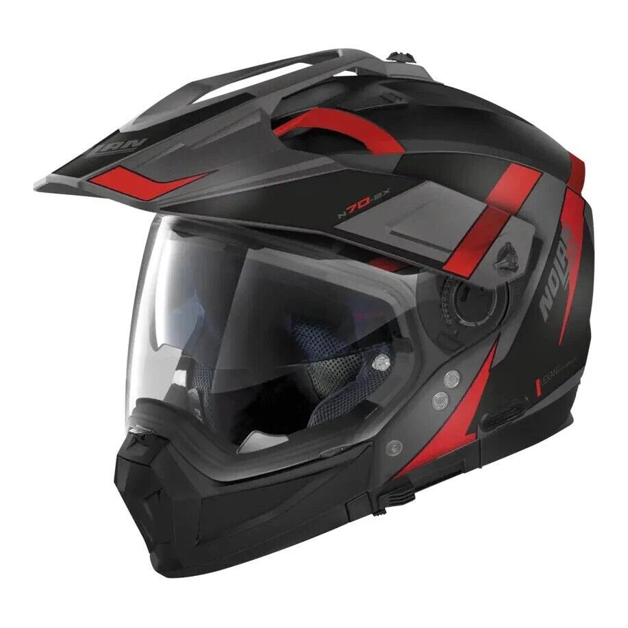 Nolan N70-2 X Skyfall Dual Sport Cross Over Motorcycle Helmet - Red/Black