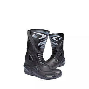 LV14 Motorcycle Black Blue Red Armoured Leather Waterproof Motorbike Race Boots