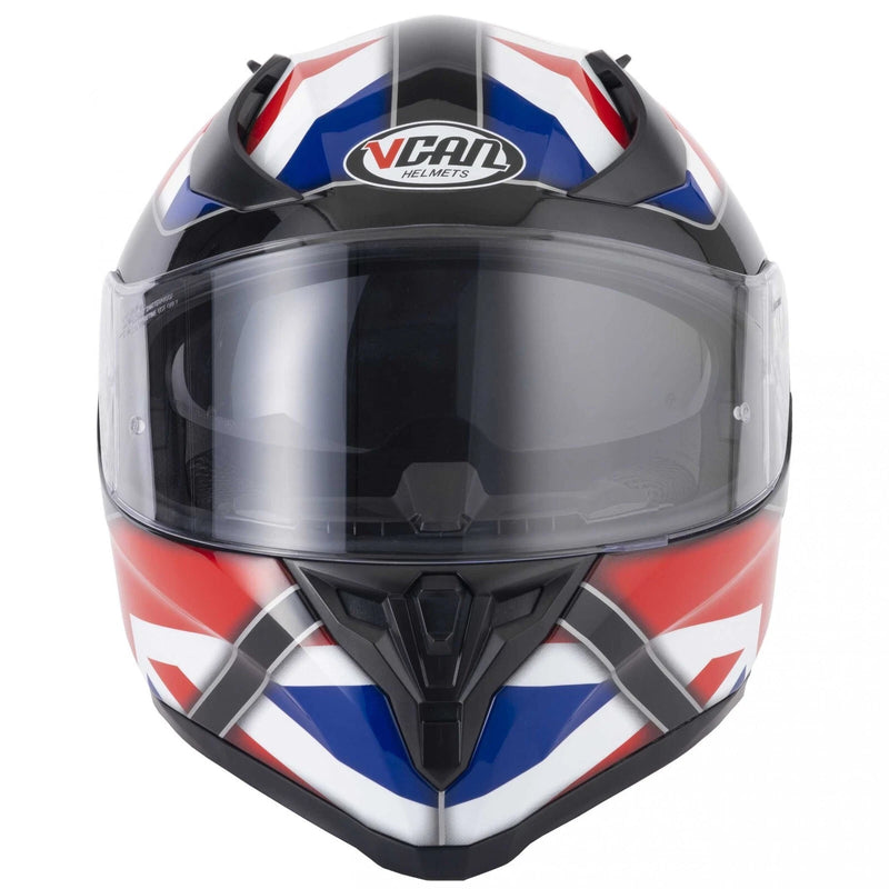 Vcan Full Face H128 Union Jack UK Flag Motorcycle ACU Motorbike crash Helmet ZQ