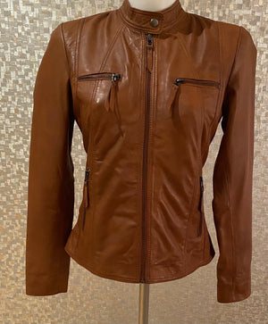 RKSports STYLE P645 LADIES FASHION LEATHER  JACKET SOFT QUALITY LEATHER